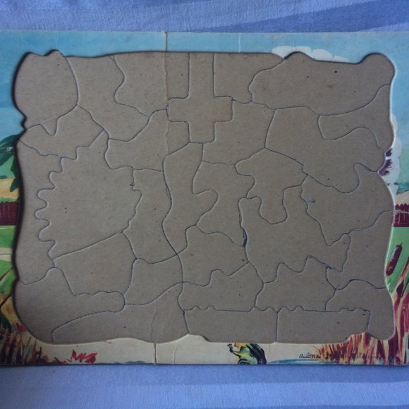 Vtg Built Rite Puzzle Sta-N-Place Turkey Puzzle - Picture 4 of 4